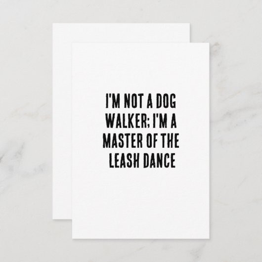 私はドッグウォーカーではない。私は首輪の主人だ サンキューカード (正面/裏面)