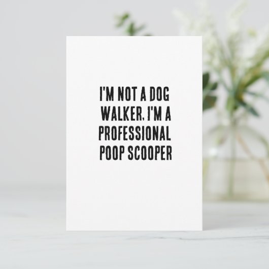 私はドッグウォーカーではなくプロフェッショナルウンチ サンキューカード (スタンド正面)