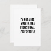 私はドッグウォーカーではなくプロフェッショナルウンチ サンキューカード (正面/裏面)