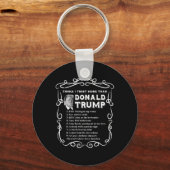 私はドナルドよりも信頼トランプアンチポタス投票Blu キーホルダー (正面)