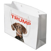 私はドナルドトランプを決して食べない！ ラージペーパーバッグ (裏面アングル)