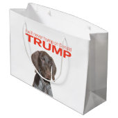 私はドナルドトランプを決して食べない！ ラージペーパーバッグ (裏面アングル)