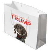 私はドナルドトランプを決して食べない！ ラージペーパーバッグ (裏面アングル)