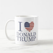 私はドナルド・トランプが大好き コーヒーマグカップ (左)