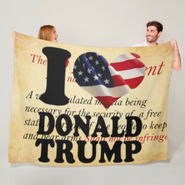 私はドナルド・トランプが大好き フリースブランケット