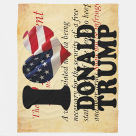私はドナルド・トランプが大好き フリースブランケット