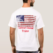 私はドナルド・トランプの男性基本的なTシャツを支えます Tシャツ (裏面)