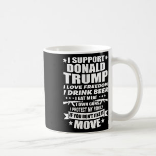 私はドナルド・トランプI愛する自由Iビールを飲む コーヒーマグカップ