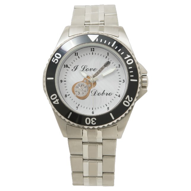 私はドブロが大好き – 時計 (正面)