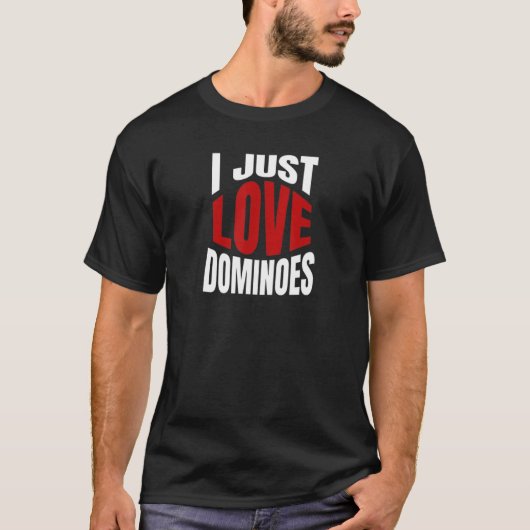 私はドミノが大好き Tシャツ (正面)