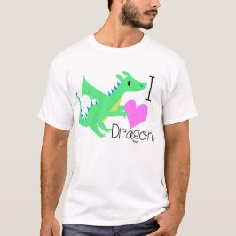 私はドラゴンのTシャツI愛ドラゴンのワイシャツを愛します Tシャツ