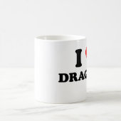 私はドラゴンを愛します コーヒーマグカップ (中央)