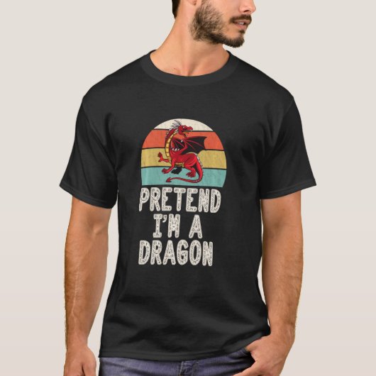 私はドラゴン怠惰な簡単最後の分ハロー Tシャツ (正面)
