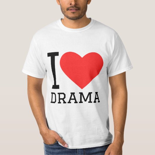 私はドラマが大好きだ Tシャツ (正面)