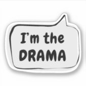 私はドラマのスピーチバブルビニールのステッカー シール (正面)