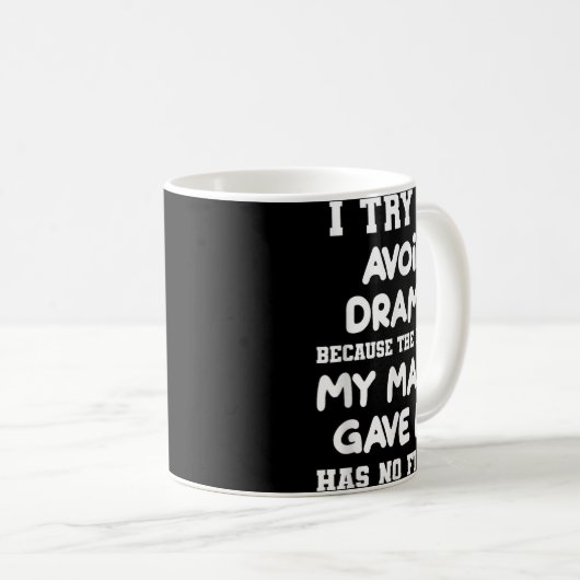 私はドラマを避けようとする口が私のママGav コーヒーマグカップ (正面右)