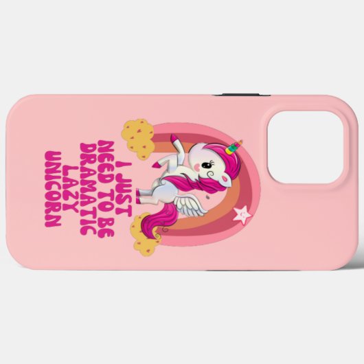 私はドラマチックな怠惰ユニコーンである必要がある Case-Mate iPhoneケース (裏面 (横))