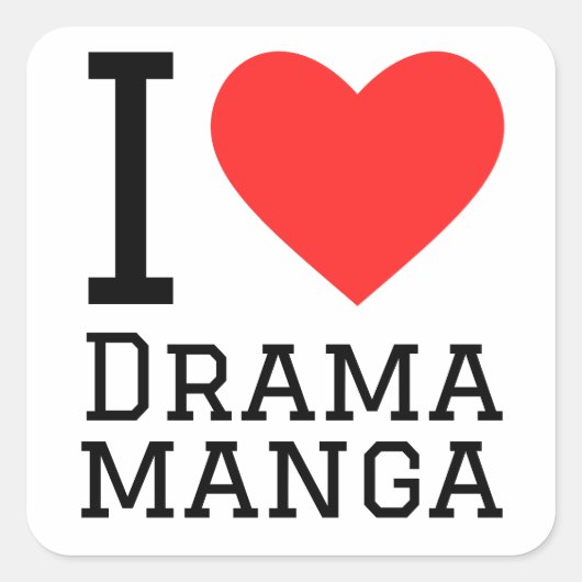 私はドラママンガが大好き スクエアシール (正面)
