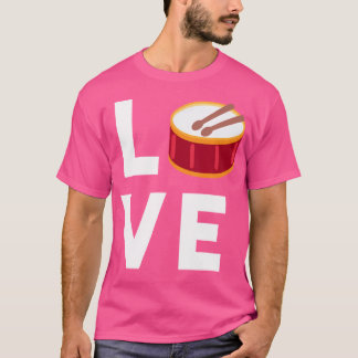 私はドラムのドラムラバーミュージックドラムのギフト大好き Tシャツ