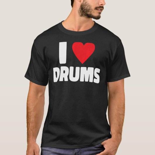 私はドラムを愛する1 Tシャツ (正面)
