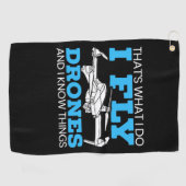 私はドローンを操縦する ゴルフタオル (横)