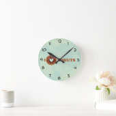 私はドーナツを愛します ラウンド壁時計 (ホーム)