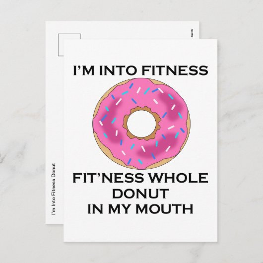 私はドーナツフィットネスに行く シーズンポストカード (正面/裏面)