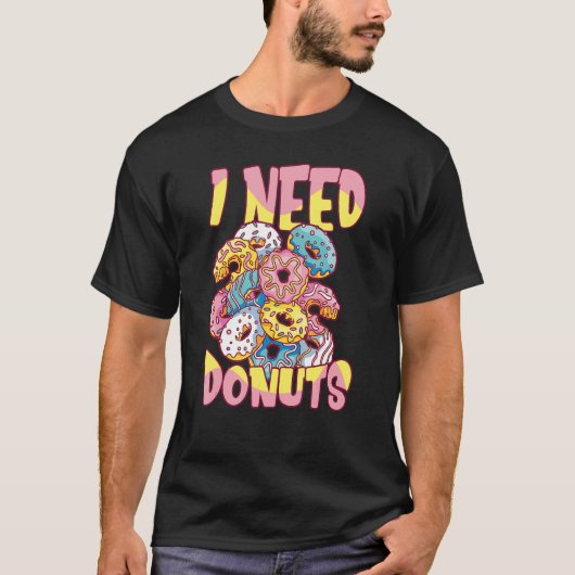 私はドーナツ引用文ドーナツ Tシャツ (正面)