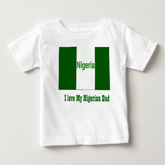 私はナイジェリアのパパが大好き ベビーTシャツ (正面)