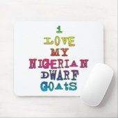 私はナイジェリア人のドワーフ・ヤギが大好き マウスパッド (マウス)
