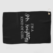 私はナイトリーの私のような女の子だ ゴルフタオル (横)