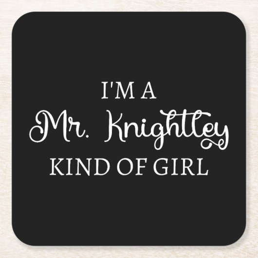 私はナイトリーの私のような女の子だ スクエアペーパーコースター (正面)