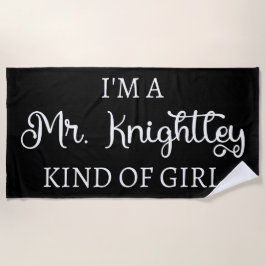 私はナイトリーの私のような女の子だ ビーチタオル