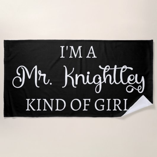 私はナイトリーの私のような女の子だ ビーチタオル (正面)