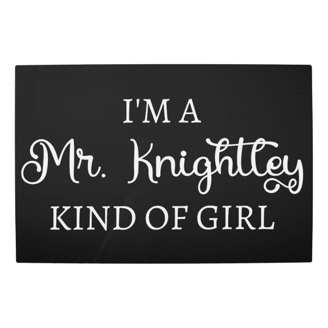 私はナイトリーの私のような女の子だ メタルプリント (正面)