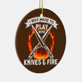 私はナイフと火遊の台所で作られた セラミックオーナメント (右)