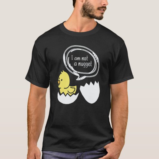 私はナゲットではありません - ヴィーガン - おもしろベジタリアン Tシャツ (正面)
