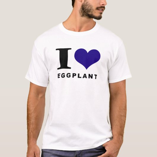 私はナスが大好き Tシャツ (正面)