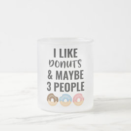 私はナッツと3人が好きだ フロストグラスマグカップ