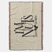 私はナッツ – リスおもしろいレル愛好家 スローブランケット (正面縦)