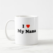 私はナナの私のマグを愛します コーヒーマグカップ (左)