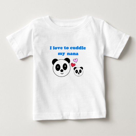 私はナナを抱き締めるのが大好きだ ベビーTシャツ (正面)
