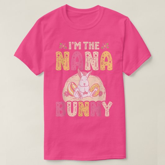 私はナナバニーイースターイースターエッグイースター Tシャツ (デザイン正面)