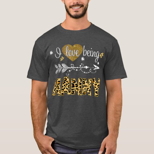 私はナニーヒョウのプレイドマザーズの日であるのが大好き Tシャツ (正面)