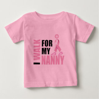 私はナニーピンクのために歩く ベビーTシャツ