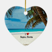 私はナポリ大好き，フロリダ，熱帯風景陶磁器O セラミックオーナメント (裏面)