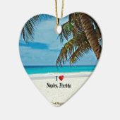 私はナポリ大好き，フロリダ，熱帯風景陶磁器O セラミックオーナメント (左)