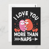 私はナマケモノよりも君を愛している昼寝 ポストカード (正面/裏面)