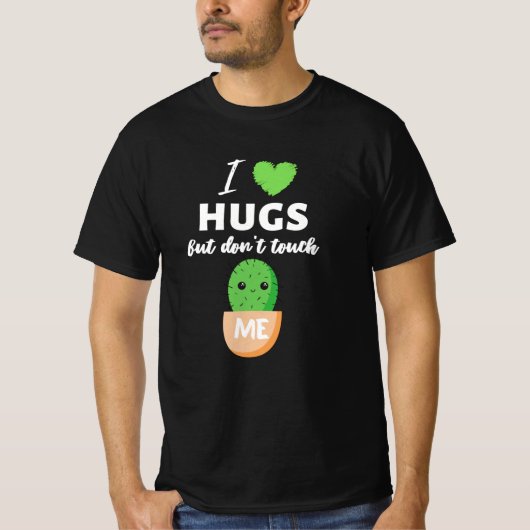 私はナメクジは好きだが、touchはしないサボテン tシャツ (正面)