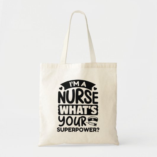 私はナースあなたの超大国は何？ トートバッグ (正面)